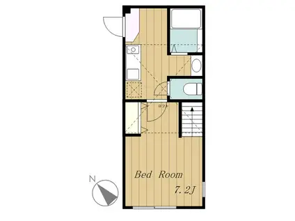 シティハイツ旭町(1K/1階)の間取り写真