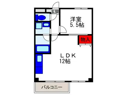 L&CスターハイツNO8(1LDK/1階)の間取り写真