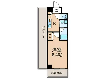 ビエラコート須磨(1K/5階)の間取り写真