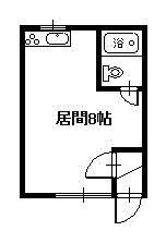 ダイワハイツ(ワンルーム/1階)の間取り写真