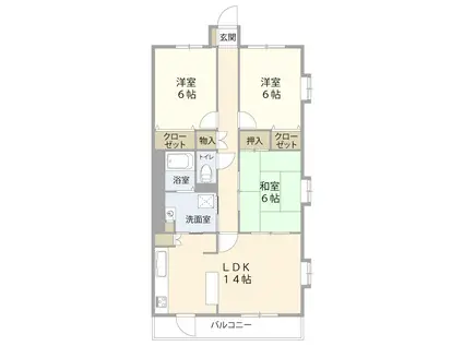 シティーライフNEXT(3LDK/5階)の間取り写真