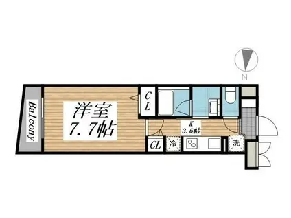 クリオ ラモード学芸大学II(1K/3階)の間取り写真
