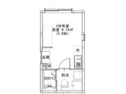 テラス金町(ワンルーム/1階)の間取り写真