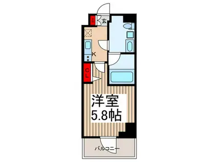 CREVISTA四ツ木(1K/5階)の間取り写真