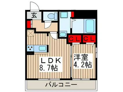 プロヴァンスイースト(1LDK/3階)の間取り写真