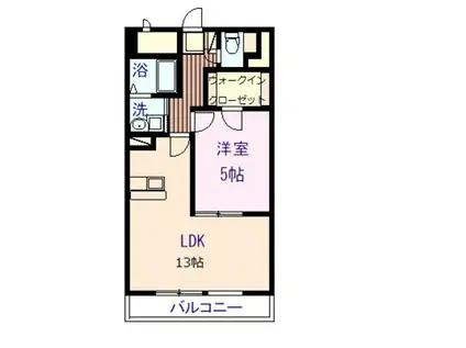 アンジュ光の森(1LDK/4階)の間取り写真
