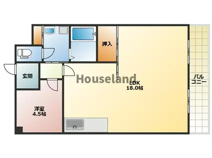 ＪＲ和歌山線 下井阪駅 徒歩19分 3階建 築33年(1LDK/3階)の間取り写真