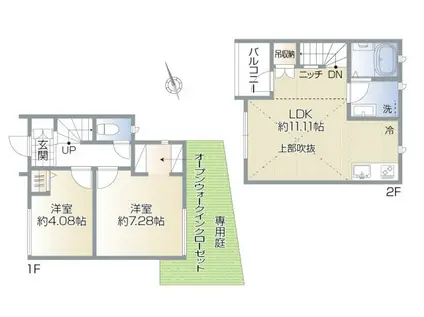 CS GARDEN 吉祥寺(2LDK/1階)の間取り写真