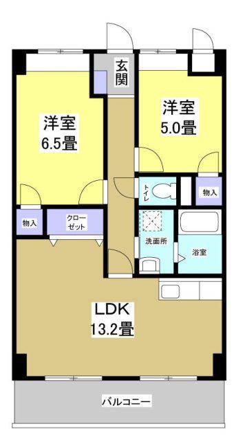 パルプラザ栄(2LDK/3階)の間取り写真