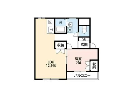 コーポヒカワ(1LDK/2階)の間取り写真