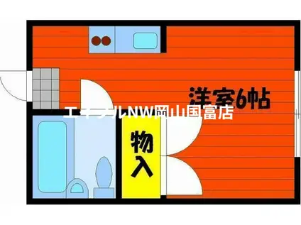 シスター中井(1K/3階)の間取り写真