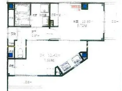 ラフォール 十条(1DK/2階)の間取り写真