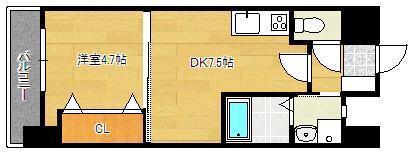 BAY SIDE ASANO(1DK/3階)の間取り写真
