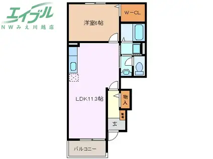 PETIT ANGE II(1LDK/1階)の間取り写真