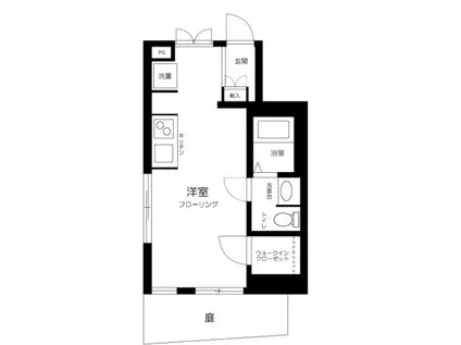 IORI(ワンルーム/1階)の間取り写真