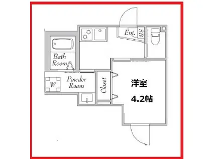 エリタージュ(1K/2階)の間取り写真