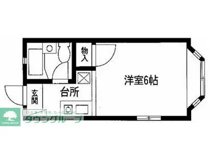 サニーコート祖師ヶ谷(1K/2階)の間取り写真