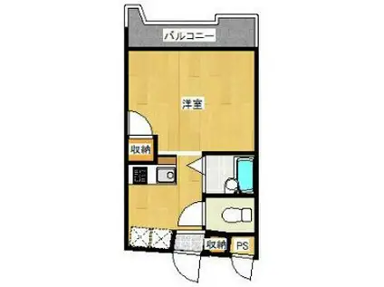 グランドアロー(ワンルーム/1階)の間取り写真