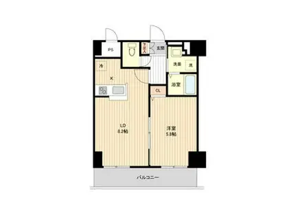 アーバンフラッツ豊平1条(1LDK/5階)の間取り写真