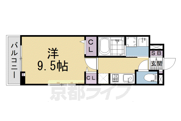 たばさはうすII(1K/2階)の間取り写真