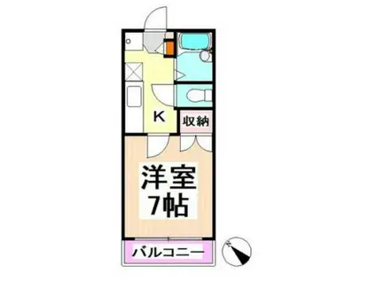 マイハイツ(1K/2階)の間取り写真