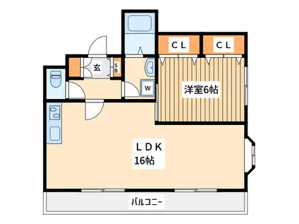 リヴェールプラザ(1LDK/7階)の間取り写真