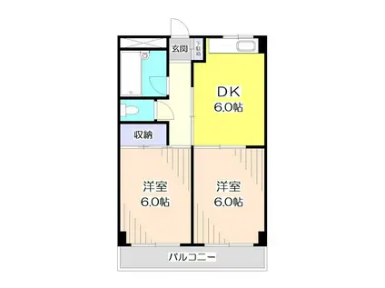 アートけやき台マンション(2DK/3階)の間取り写真