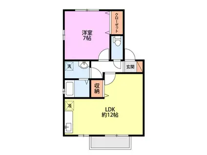 グローヴ(1LDK/2階)の間取り写真