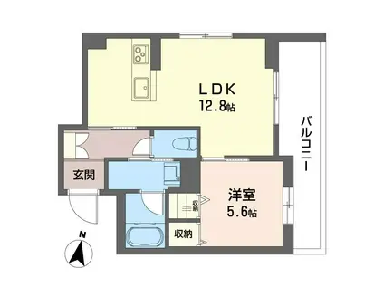 通町グランデ(1LDK/2階)の間取り写真