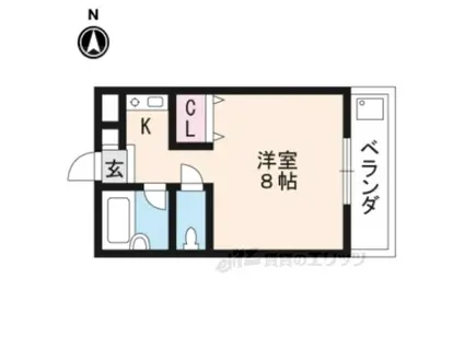 CASA UEDA(1K/3階)の間取り写真