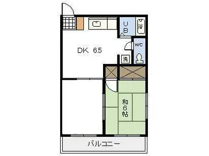 コーポ城丸(2DK/2階)の間取り写真