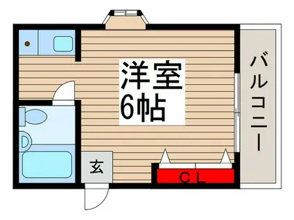 オオツコート(ワンルーム/3階)の間取り写真