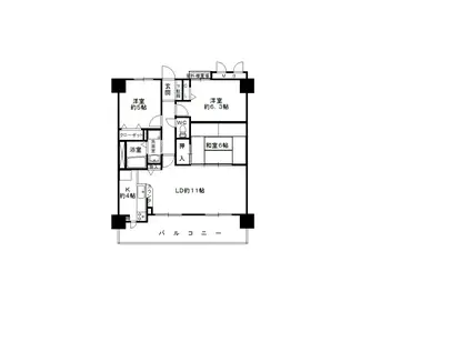 モンセーヌ布施(3LDK/2階)の間取り写真