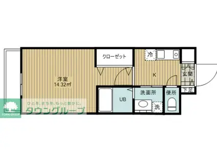 N-FLATS 中板橋(1K/3階)の間取り写真