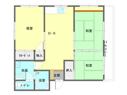 ロイヤルハイツ(3DK/1階)の間取り写真