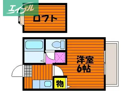 レジデンス石原(1K/2階)の間取り写真