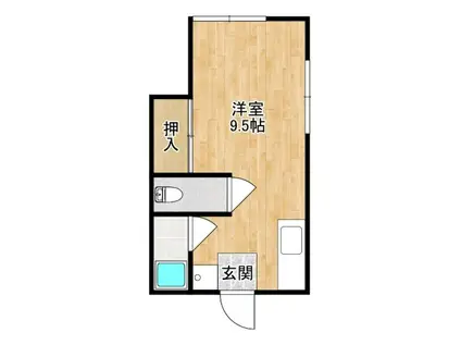 ベイサイド大村(ワンルーム/2階)の間取り写真