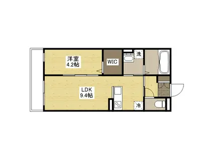 KOYURIKA(1LDK/2階)の間取り写真