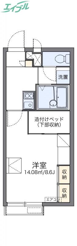 レオパレスルピナス高柳東町(1K/2階)の間取り写真