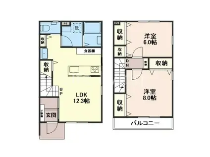ブリーズレジデンスI(2LDK/1階)の間取り写真