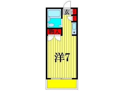 ジュネパレス松戸第16(ワンルーム/1階)の間取り写真