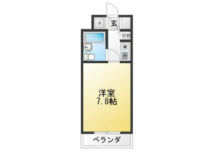 シーアイマンション鶴見(ワンルーム/10階)の間取り写真