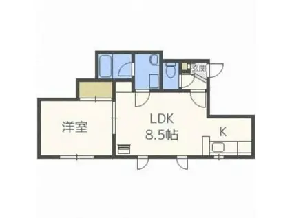 石山二条館(1LDK/2階)の間取り写真