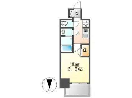 プレサンスNAGOYAシティオ(1K/7階)の間取り写真