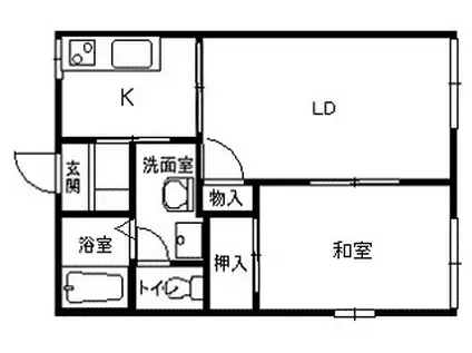 アクティハイツ2(2K/2階)の間取り写真