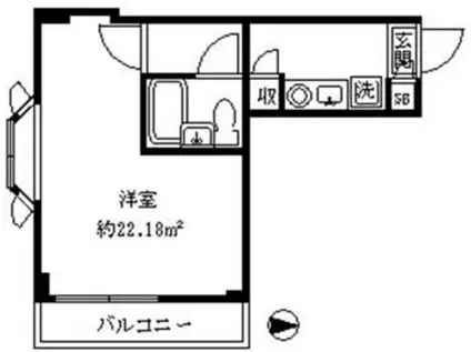 ロイヤルエステート(1K/2階)の間取り写真