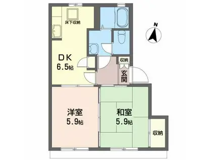 ラ・セレサ(2DK/1階)の間取り写真