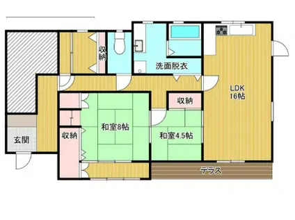 博多区麦野一丁目(2LDK/1階)の間取り写真