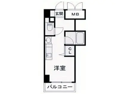 グロース西宮北口(ワンルーム/3階)の間取り写真