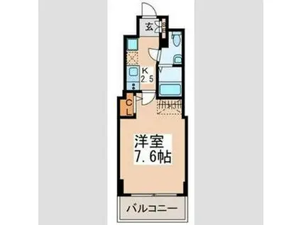 ラシュレエグゼ難波南(1K/11階)の間取り写真